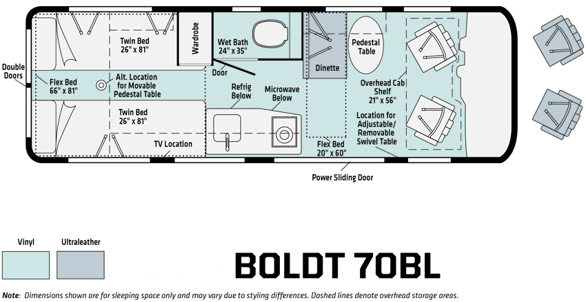 Winnebago Boldt 70BL Floorplan